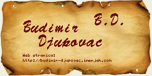 Budimir Đupovac vizit kartica
